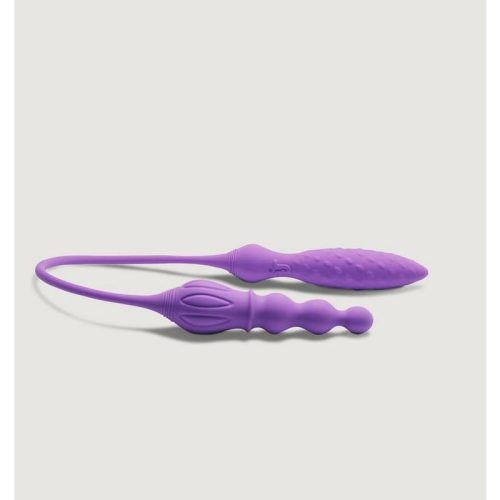 2x rechargeable silicone double vibrator with remote control purple b03f8c7d a5b2 4748 9825 0f4867eeb6fc