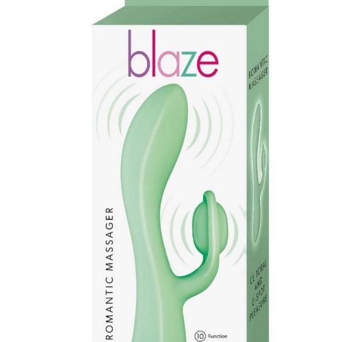 Blaze Romantic Rechargeable Silicone Vibrator - Aqua/Blue