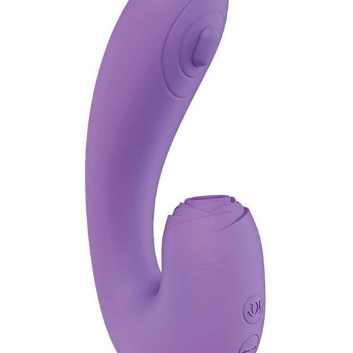 Blaze Suction Thumper Rechargeable Silicone Vibrator Clitoral Stimulator - Lavender/Purple