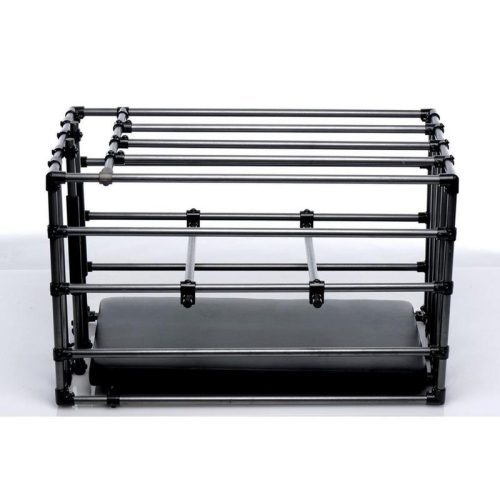 Master Series Kennel Cage with Padded Board - Black/Metal